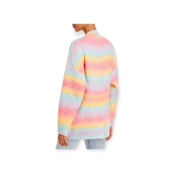BLANKNYC I Hope So Multicolored Rainbow Pastel Dreamy Romantic Cardigan XL EUC - Picture 5 of 15
